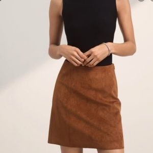 Aritzia Babaton Hopper Tan Suede Skirt